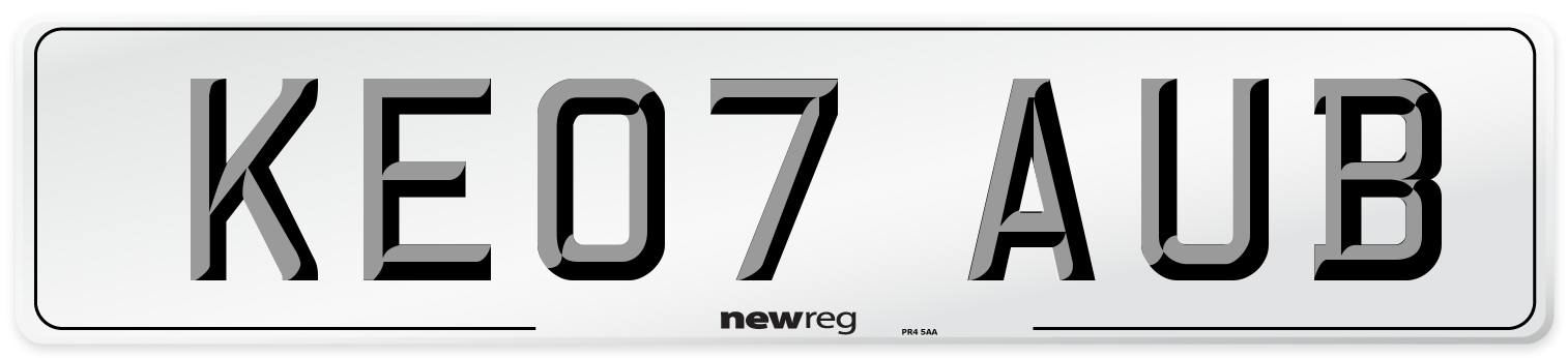 KE07 AUB Number Plate from New Reg